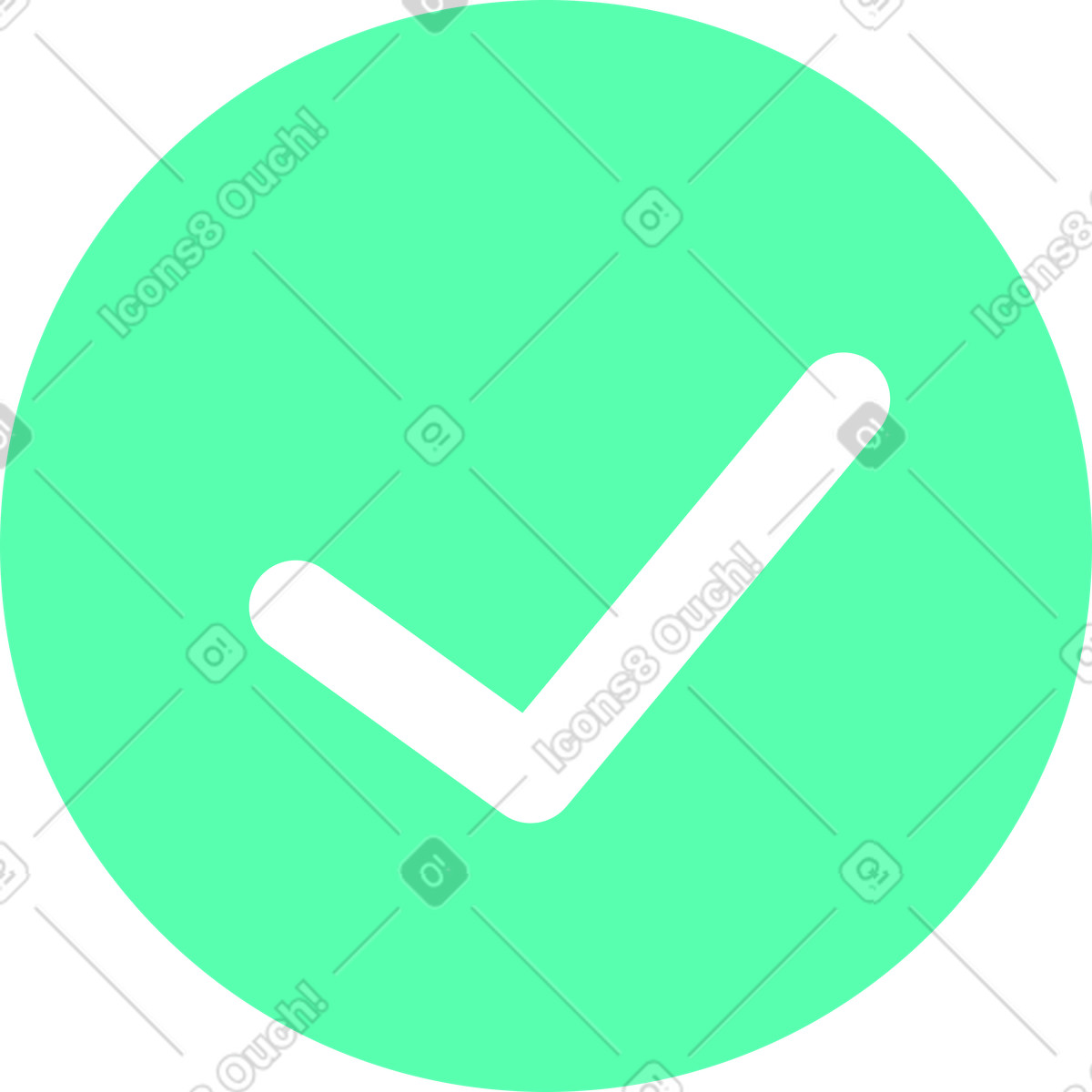 Segno di spunta in cerchio illustrazione stile Bright scarica PNG, SVG