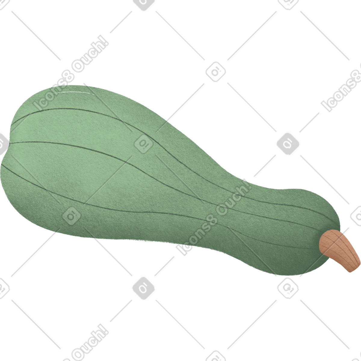 Ilustração de Abobrinha em no estilo Woolly para baixar em PNG, SVG