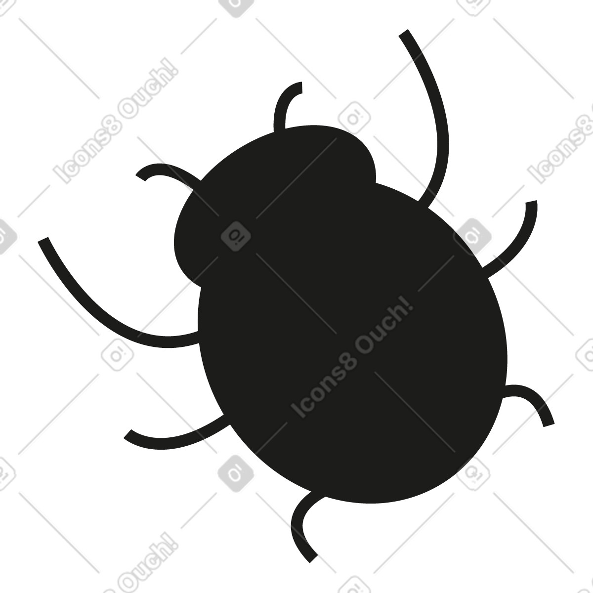 Jumble スタイルの Black beetle のイラストをPNG、SVG形式でダウンロード