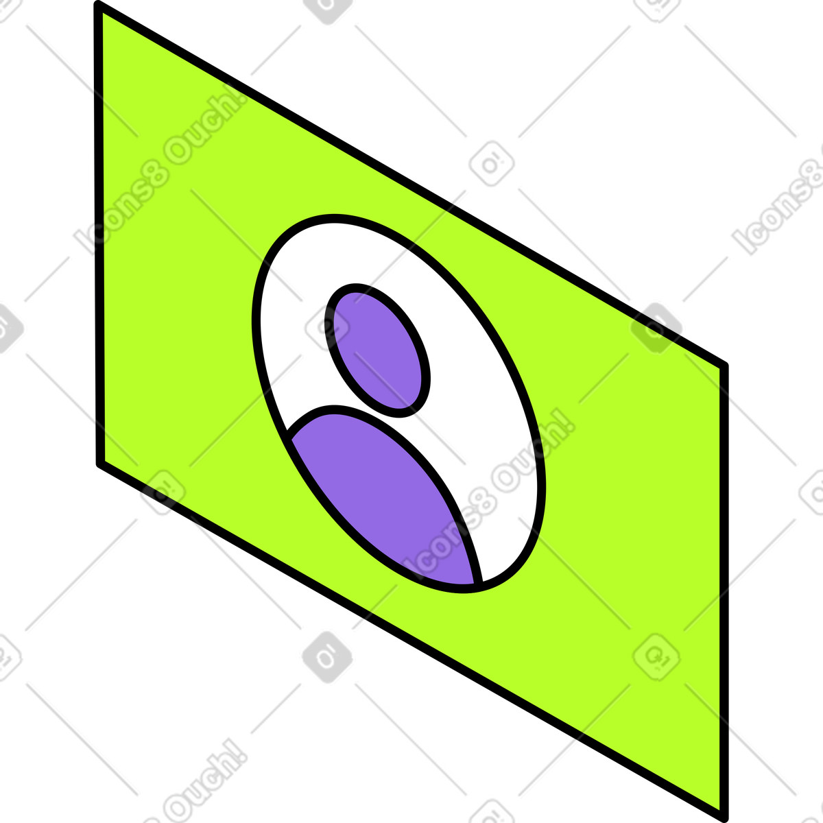 Window with user icon illustration in Project style download in PNG, SVG