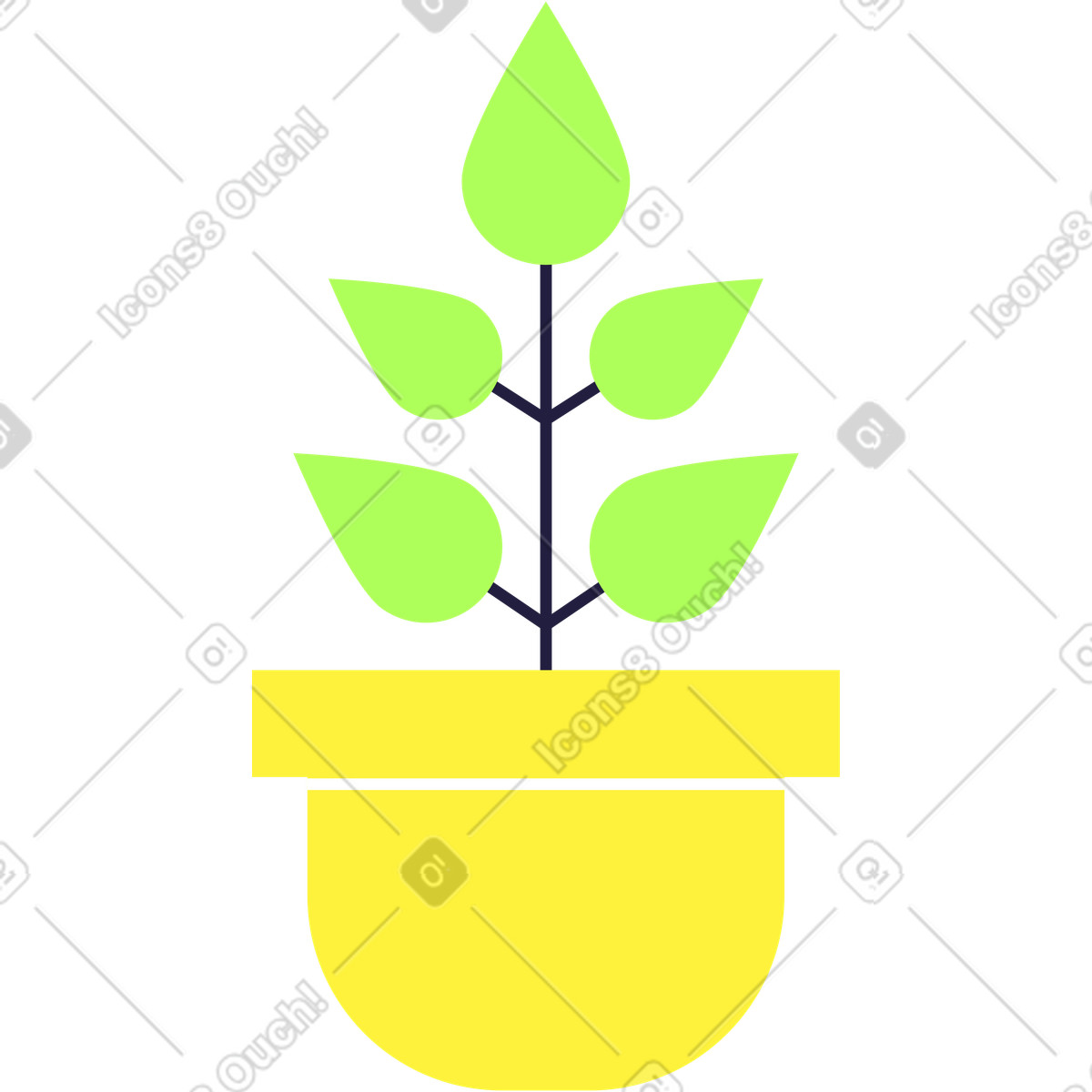 Illustration Plante dans le style Mellow à télécharger aux formats PNG, SVG