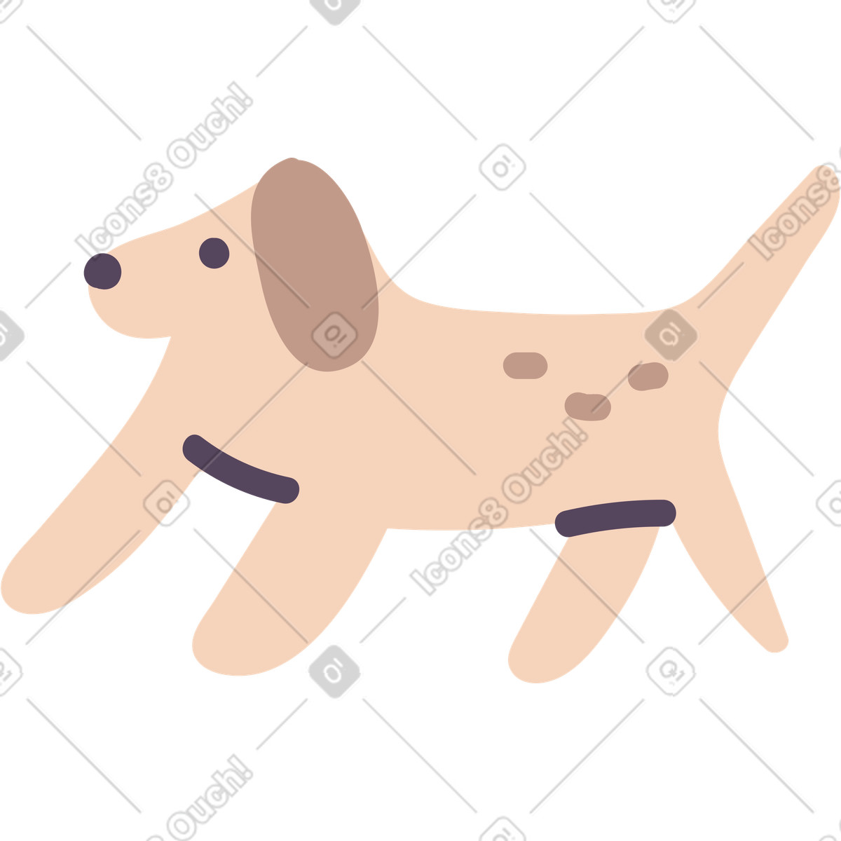 Ilustração de Cão em no estilo Pluto para baixar em PNG, SVG