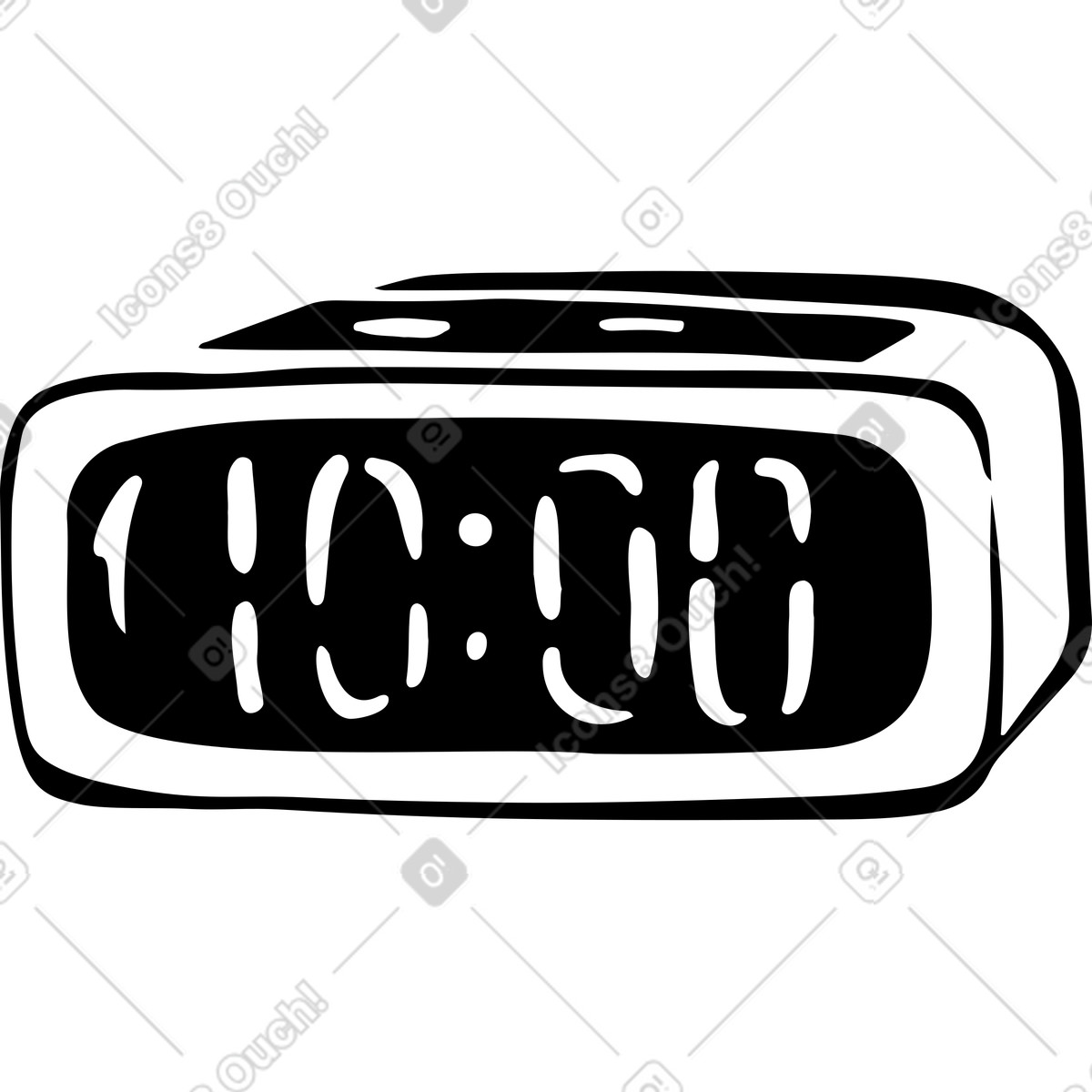 Illustration Horloge de table dans le style Line à télécharger aux formats PNG, SVG