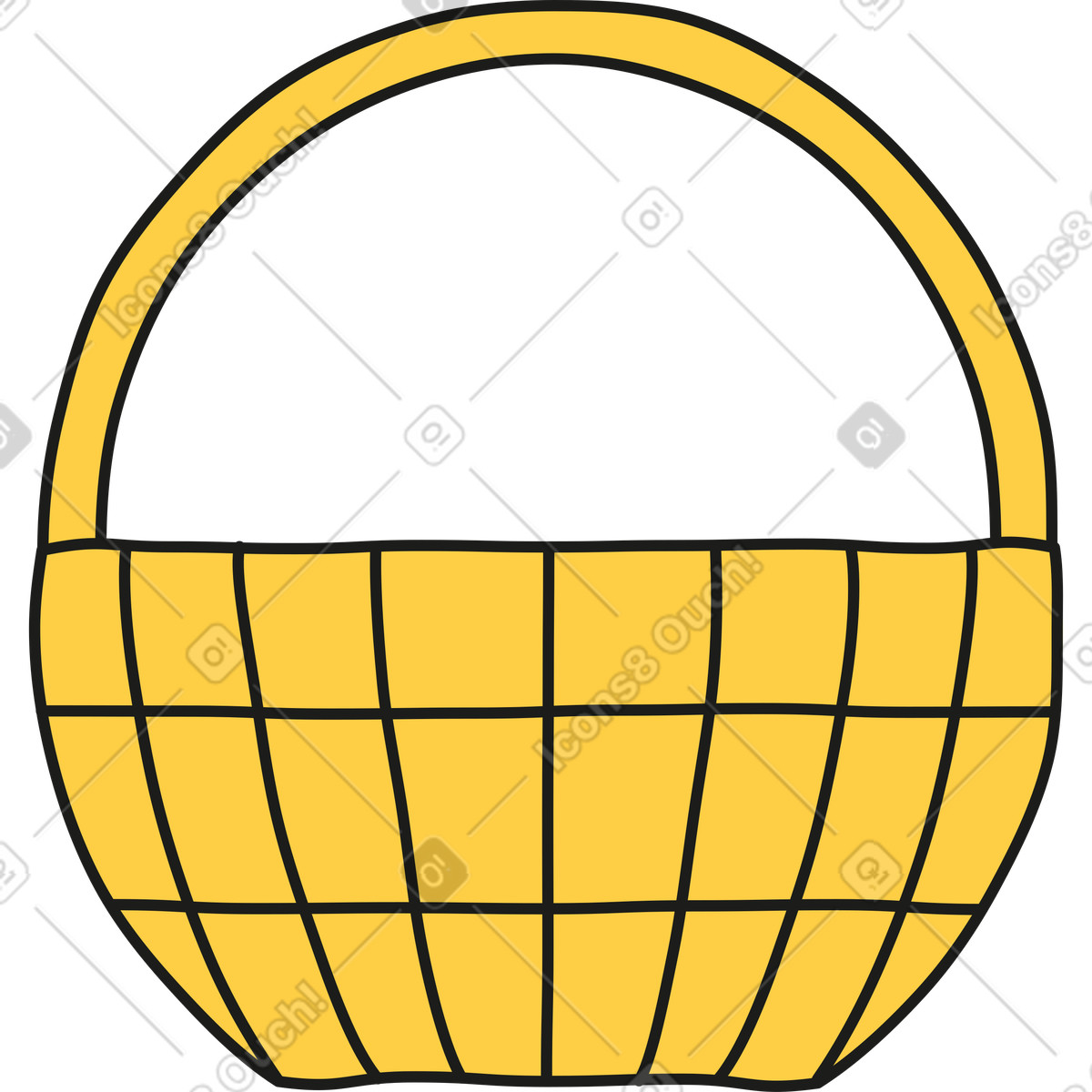 Ilustração de Cesta em no estilo Conifer para baixar em PNG, SVG