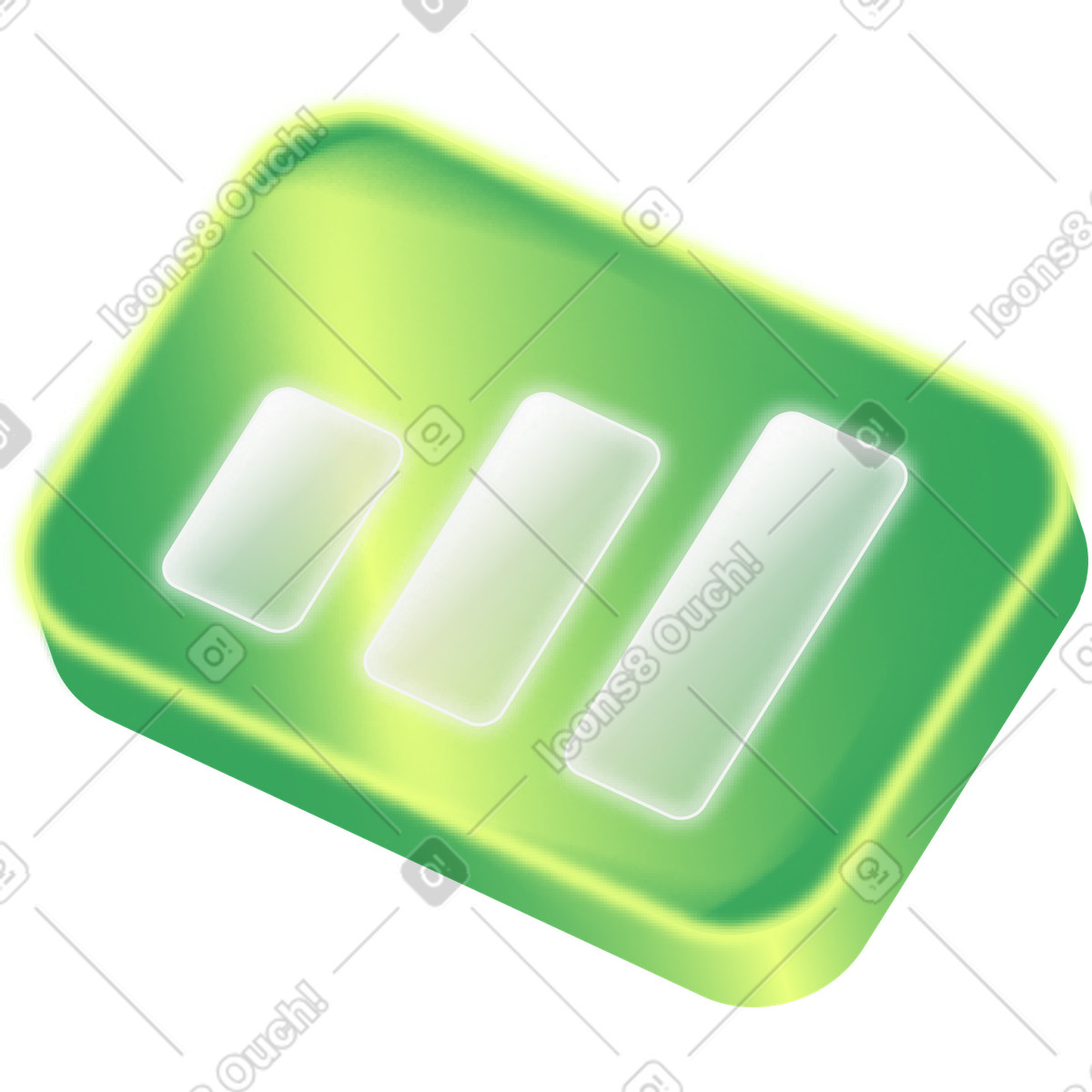 Graph chart on green plate illustration in Burst style download in PNG, SVG