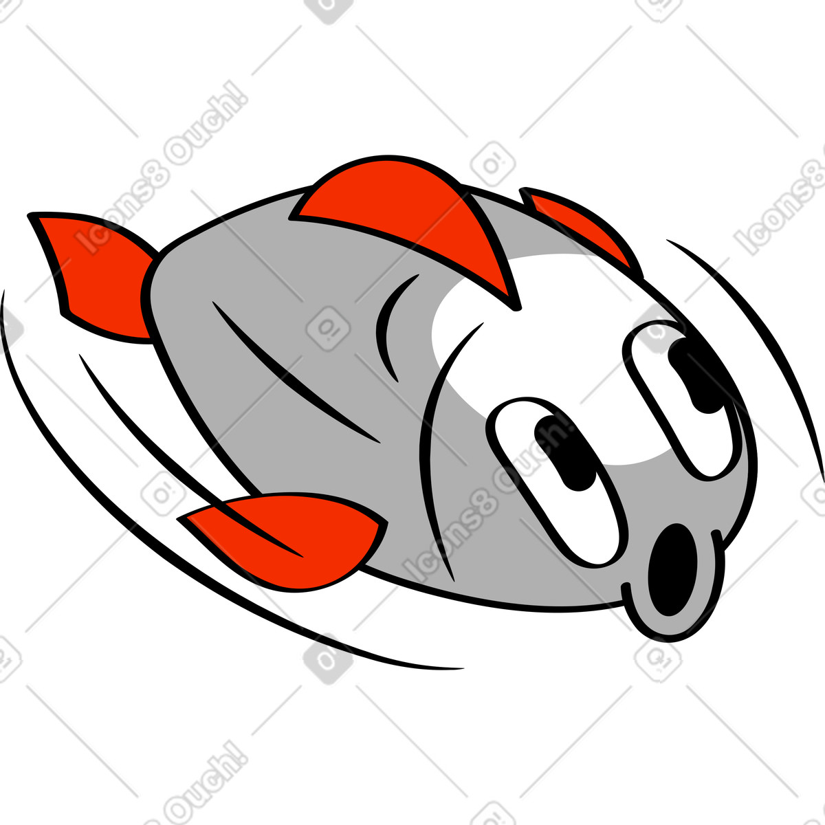 Looney スタイルの 魚 のイラストをPNG、SVG形式でダウンロード