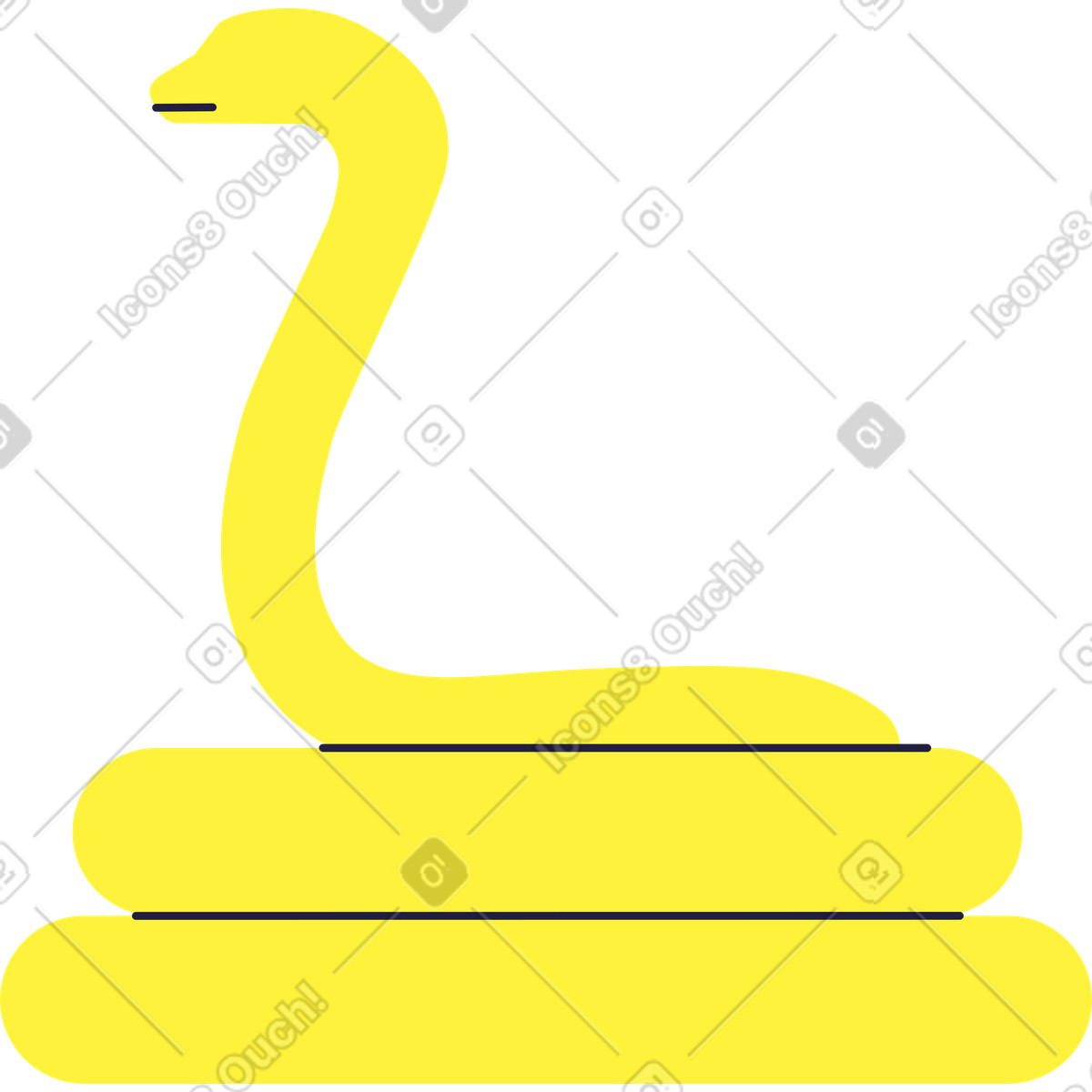 Ilustración Serpiente en estilo Mellow a descargar en PNG y SVG
