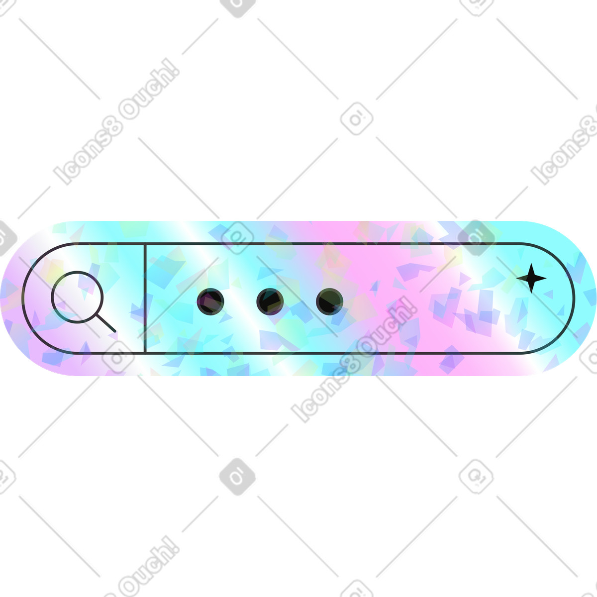 Holostickers スタイルの Search のイラストをPNG、SVG形式でダウンロード