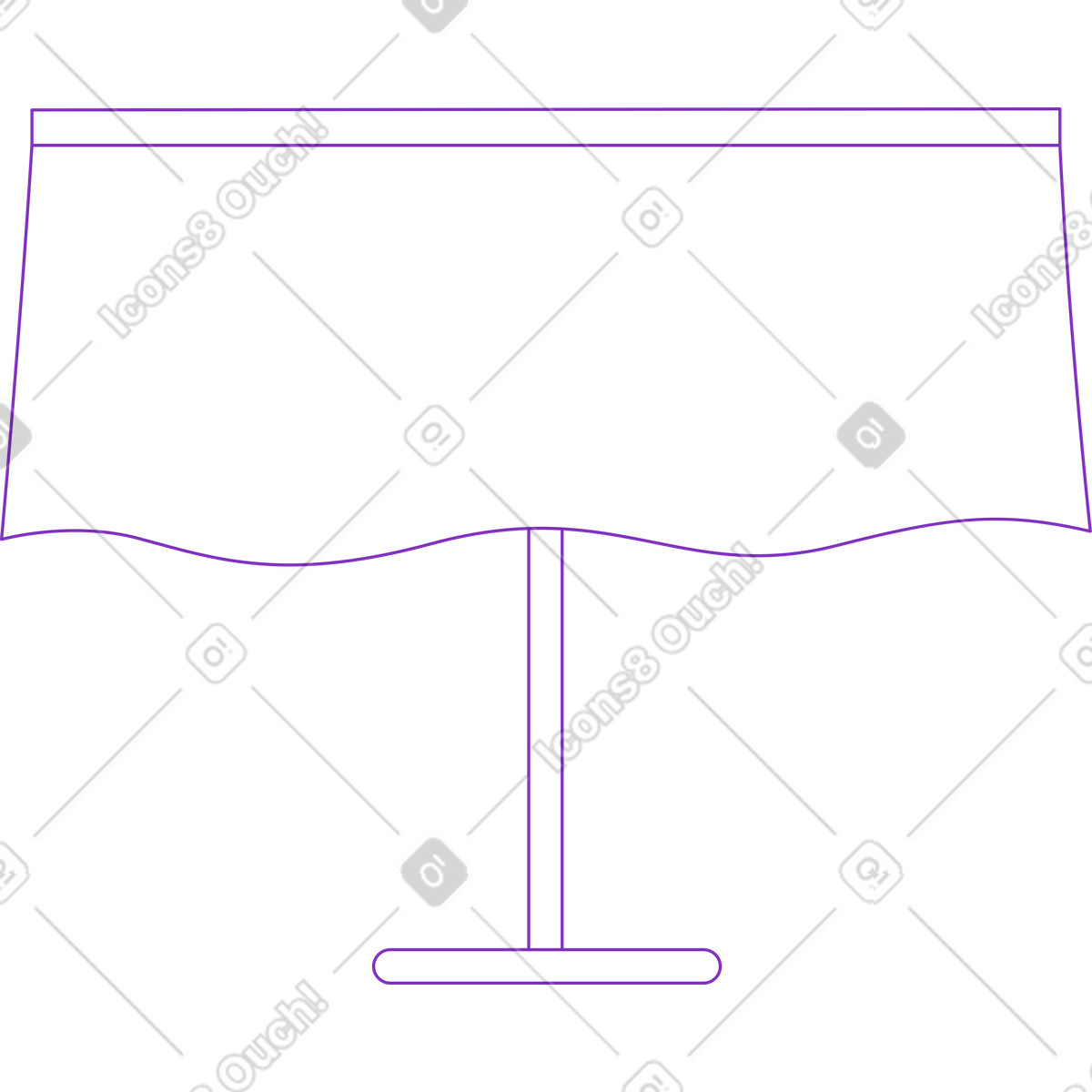 Tavolo con tovaglia illustrazione in stile Elastic scarica in PNG, SVG