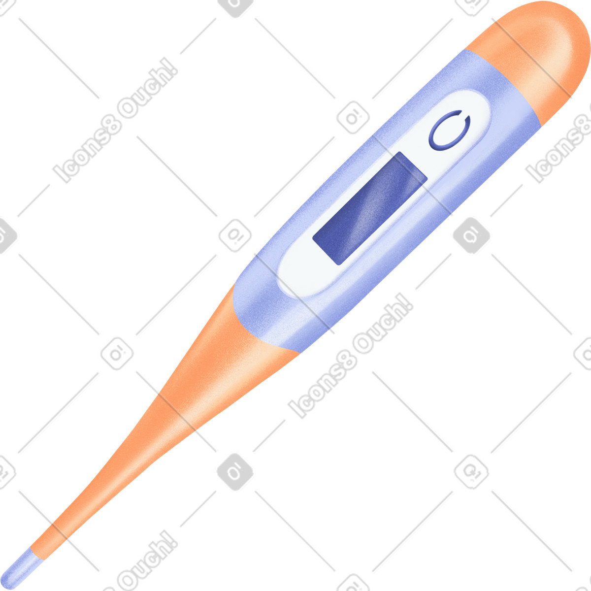 Electronic thermometer illustration in PNG, SVG