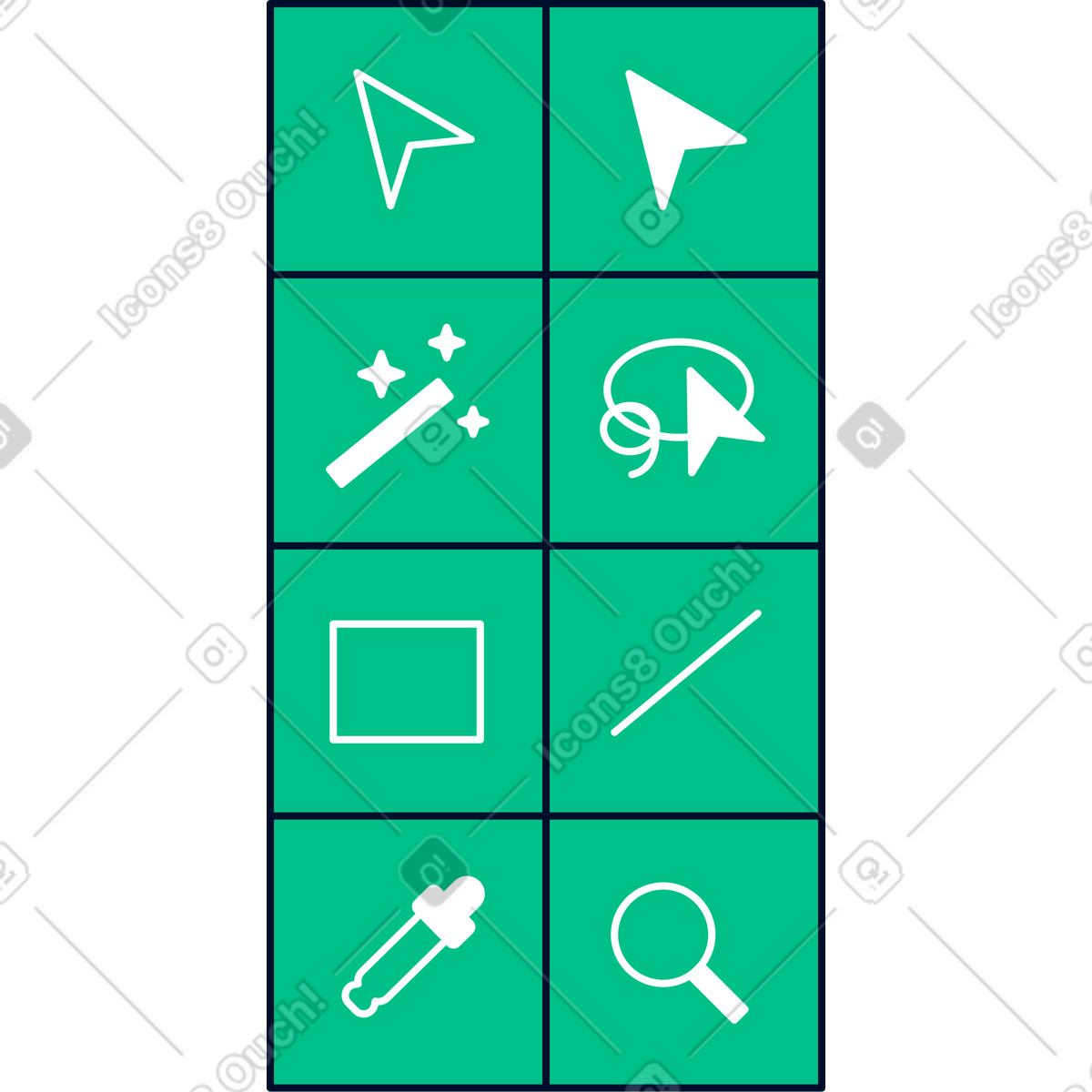 Tool bar illustration in Teal style download in PNG, SVG