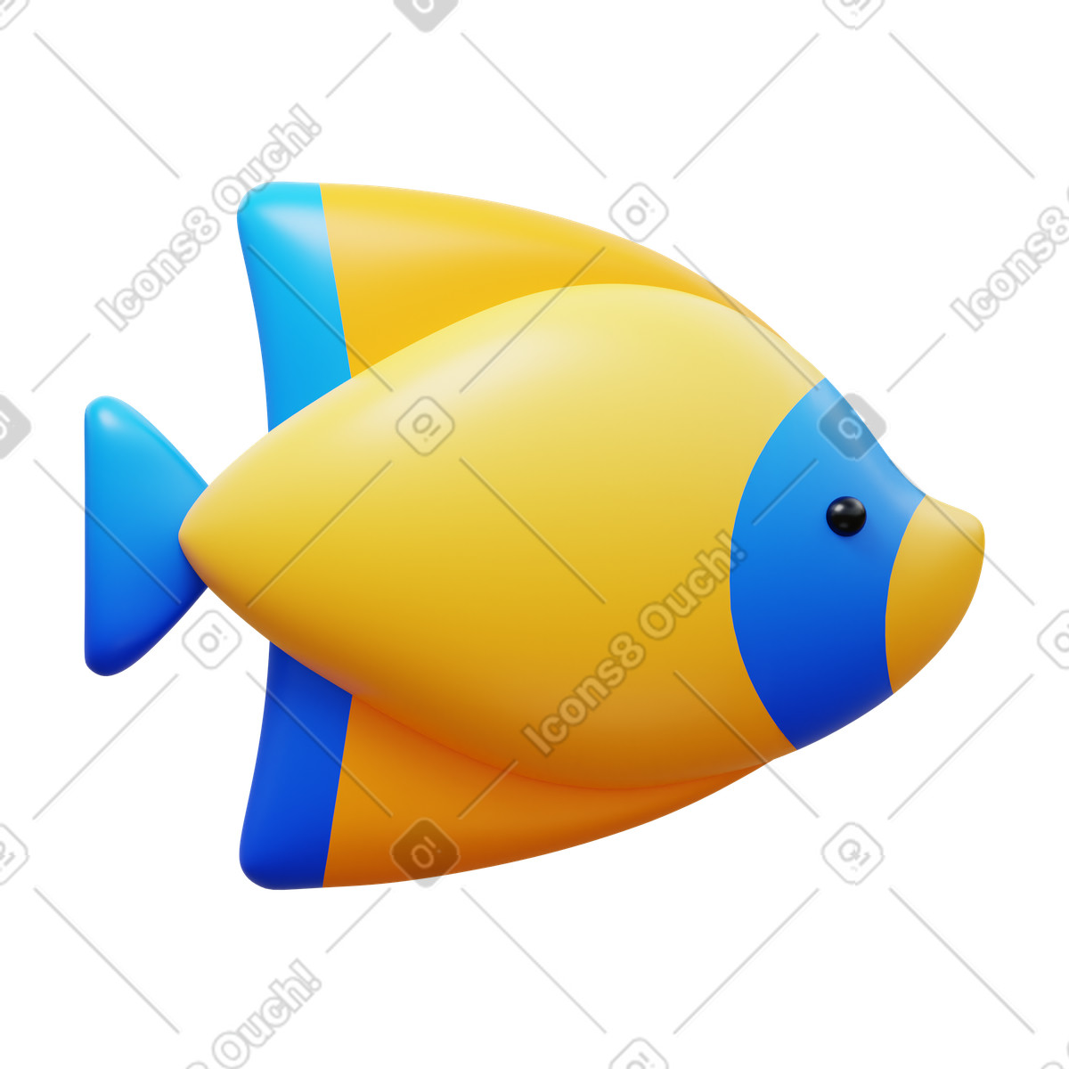 Ilustração de Fish em no estilo 3D Fluency para baixar em PNG, SVG