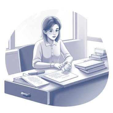 A teacher is seated at a wooden desk, surrounded by stacks of papers and books. The desk drawer is slightly open, revealing a crumpled memo partially hidden within. The teacher, with a thoughtful expression, reaches into the drawer and pulls out the memo. The message on the memo is clearly visible, conveying a heartfelt note from a student that the teacher deeply misses. Sunlight streams through a nearby window, casting gentle shadows across the desk, emphasizing the nostalgic atmosphere.