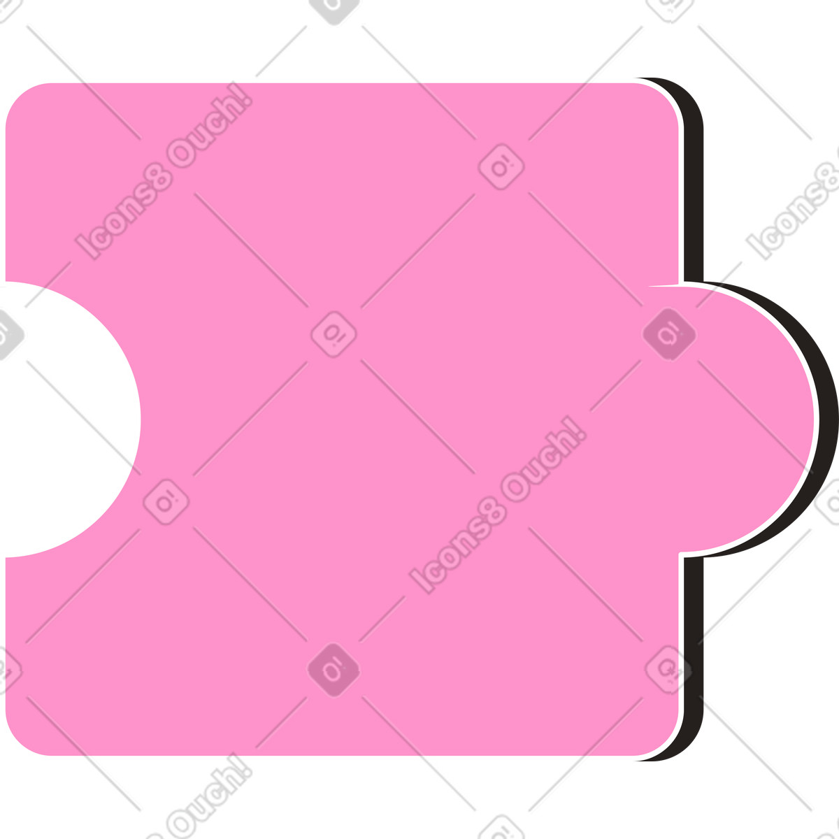 Puzzle rosa-Illustration im Like-Stil als Download in PNG, SVG