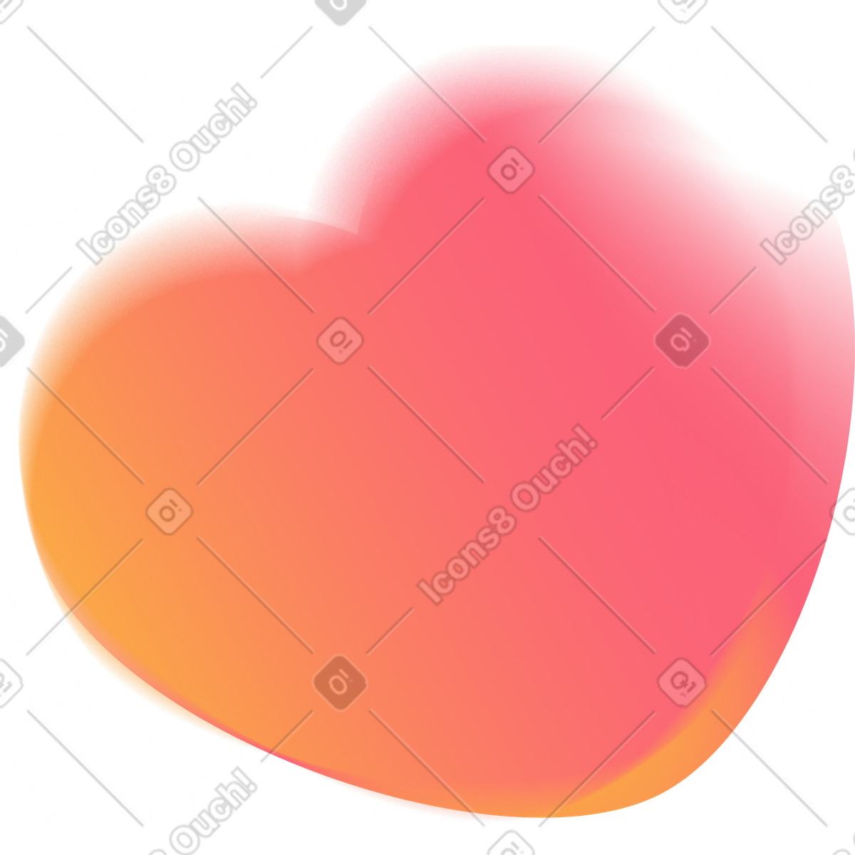 Glasmorphism heart background illustration in Morphis style download in PNG, SVG