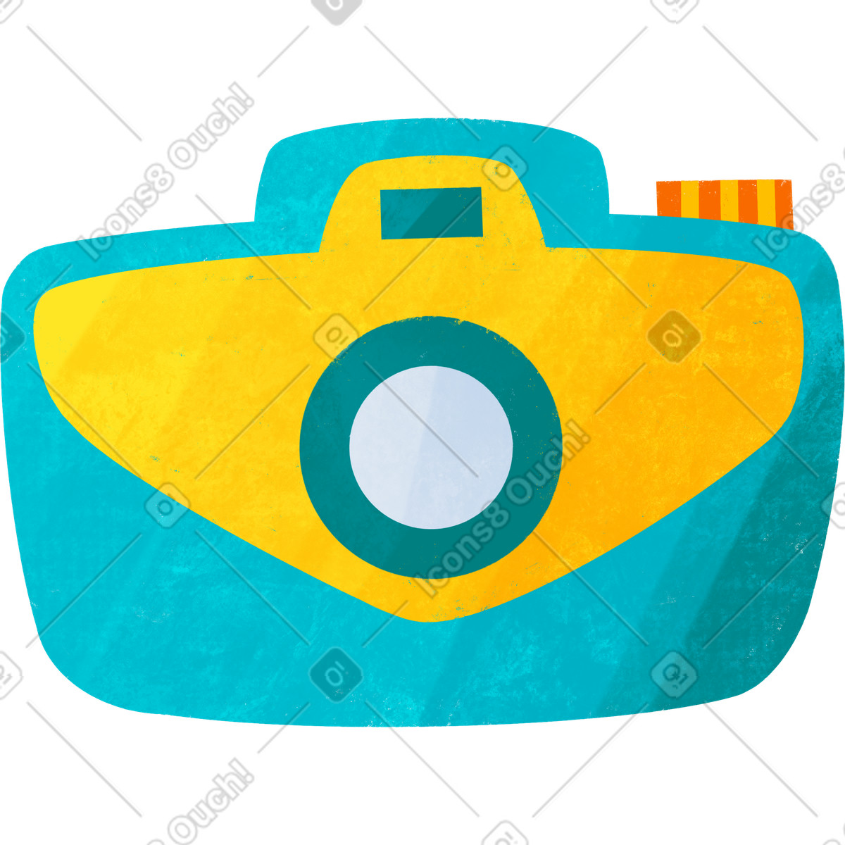 Camera illustration in Bonbon style download in PNG, SVG