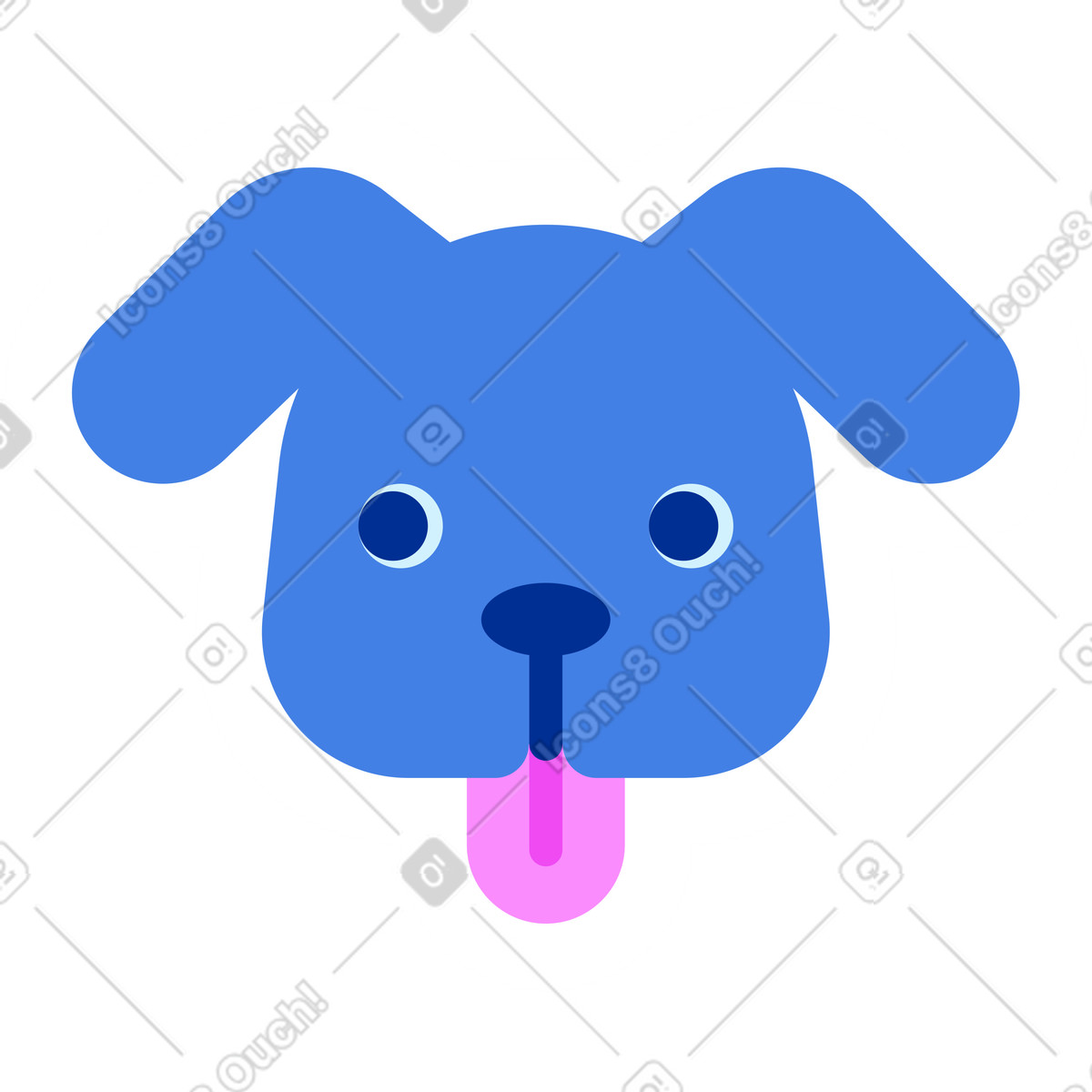 Ilustración Sticker cute dog en estilo Glossy a descargar en PNG y SVG