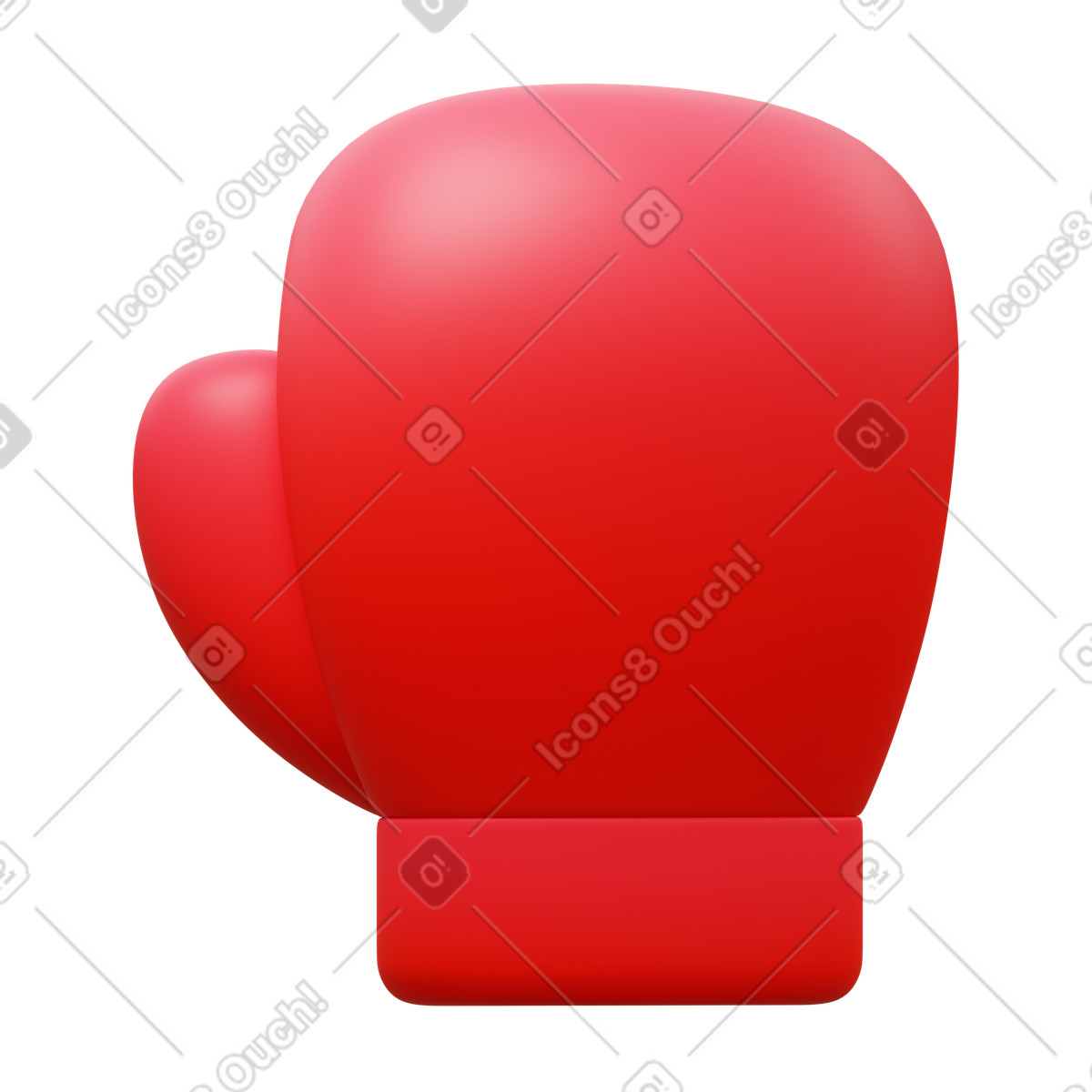 Illustration Boxing glove dans le style 3D Fluency à télécharger aux formats PNG, SVG