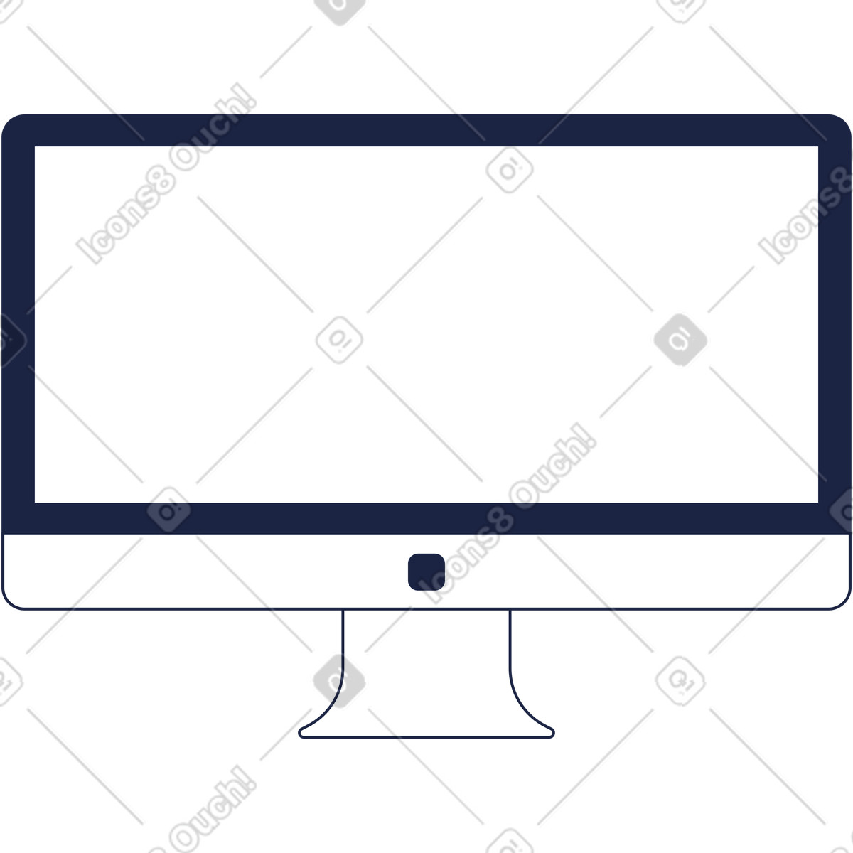 Computer screen illustration in Urban Line style download in PNG, SVG