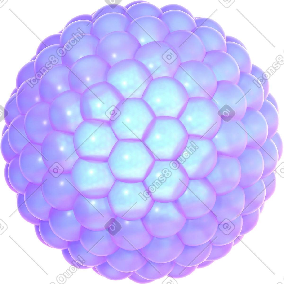 下载 3D Glassy 风格的 气泡球体 插画，支持 PNG、SVG 格式