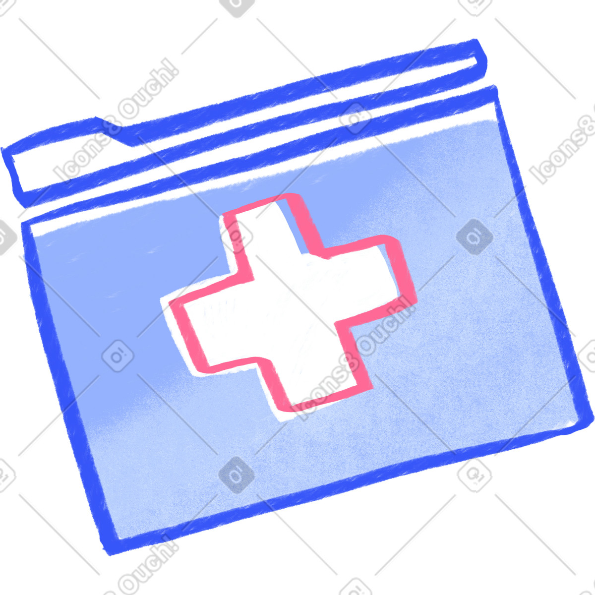 Illustration Medical folder dans le style Quirky à télécharger aux formats PNG, SVG