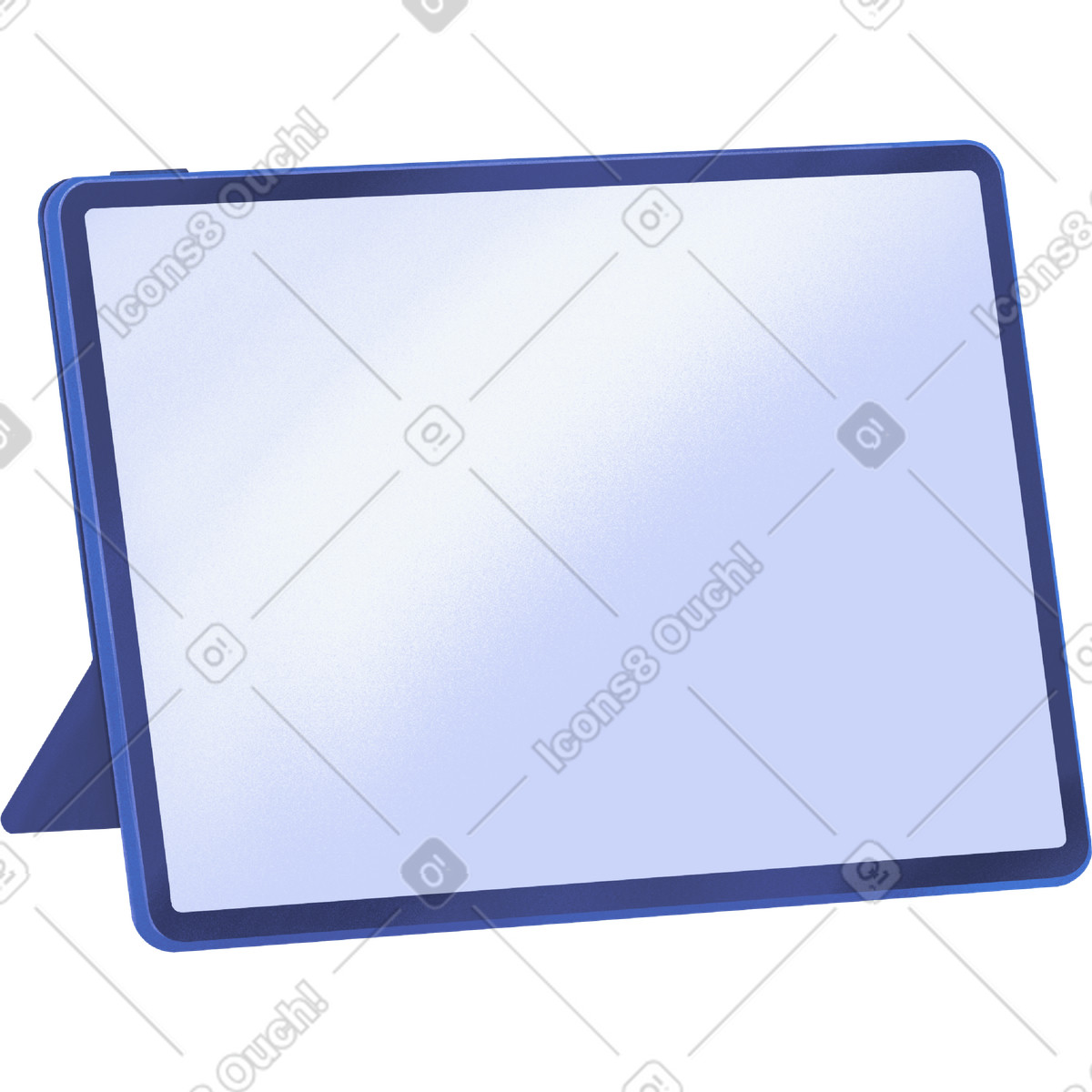 Ilustración Blue ipad standing in a case en estilo Smart descargar en PNG y SVG