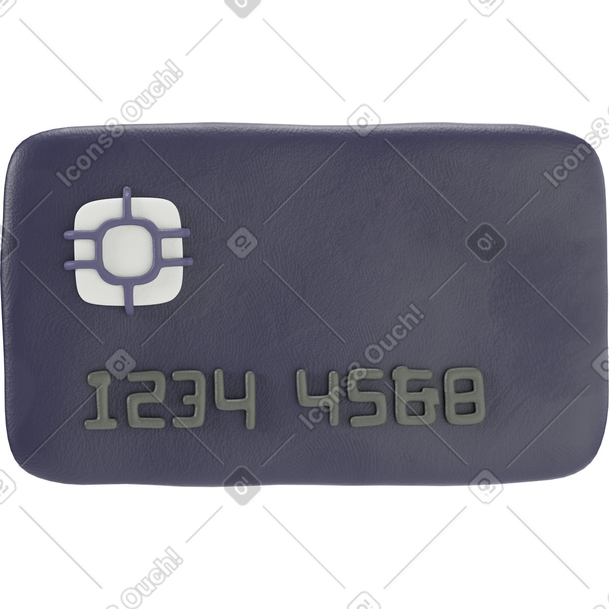 Carta di credito nera illustrazione in stile 3D Stripy scarica in PNG, SVG
