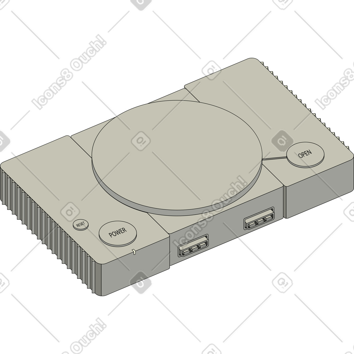 Ilustración Estación de juegos en estilo Retro a descargar en PNG y SVG