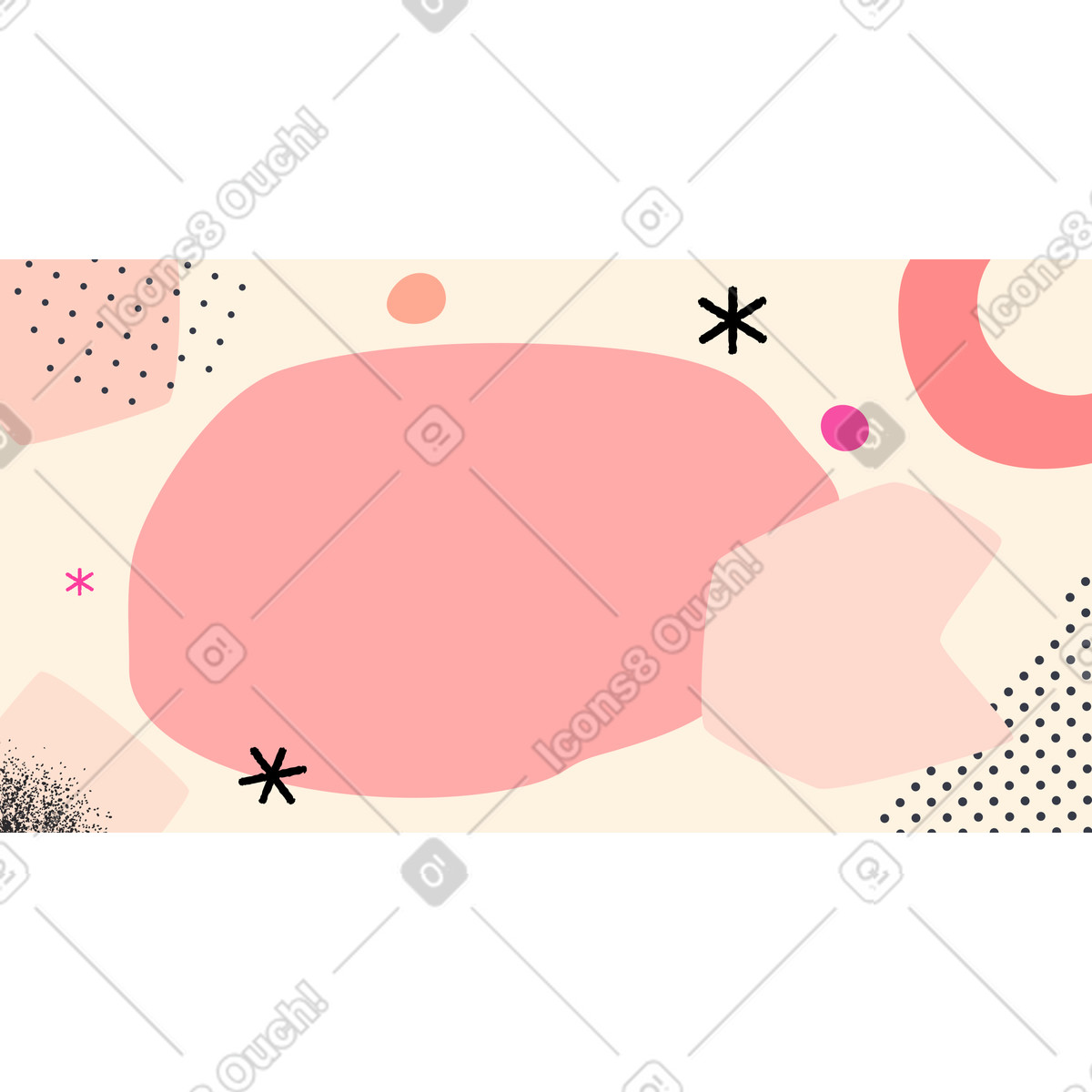 Illustration Abstrait rose pastel avec des éléments graphiques dans le style Experimental à télécharger aux formats PNG, SVG