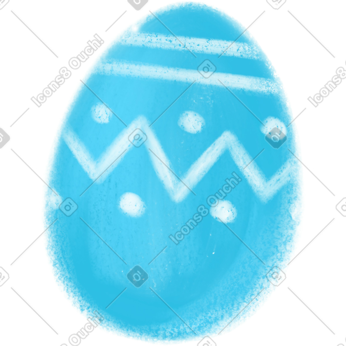 Easter egg illustration in Mushy style download in PNG, SVG