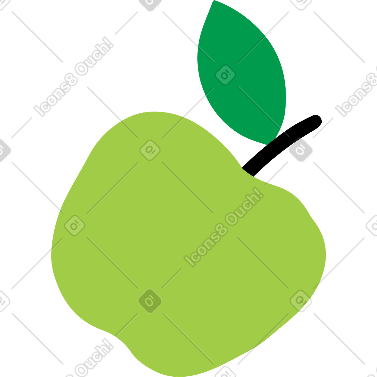 下载 Rush 风格的 苹果 插画，支持 PNG、SVG 格式