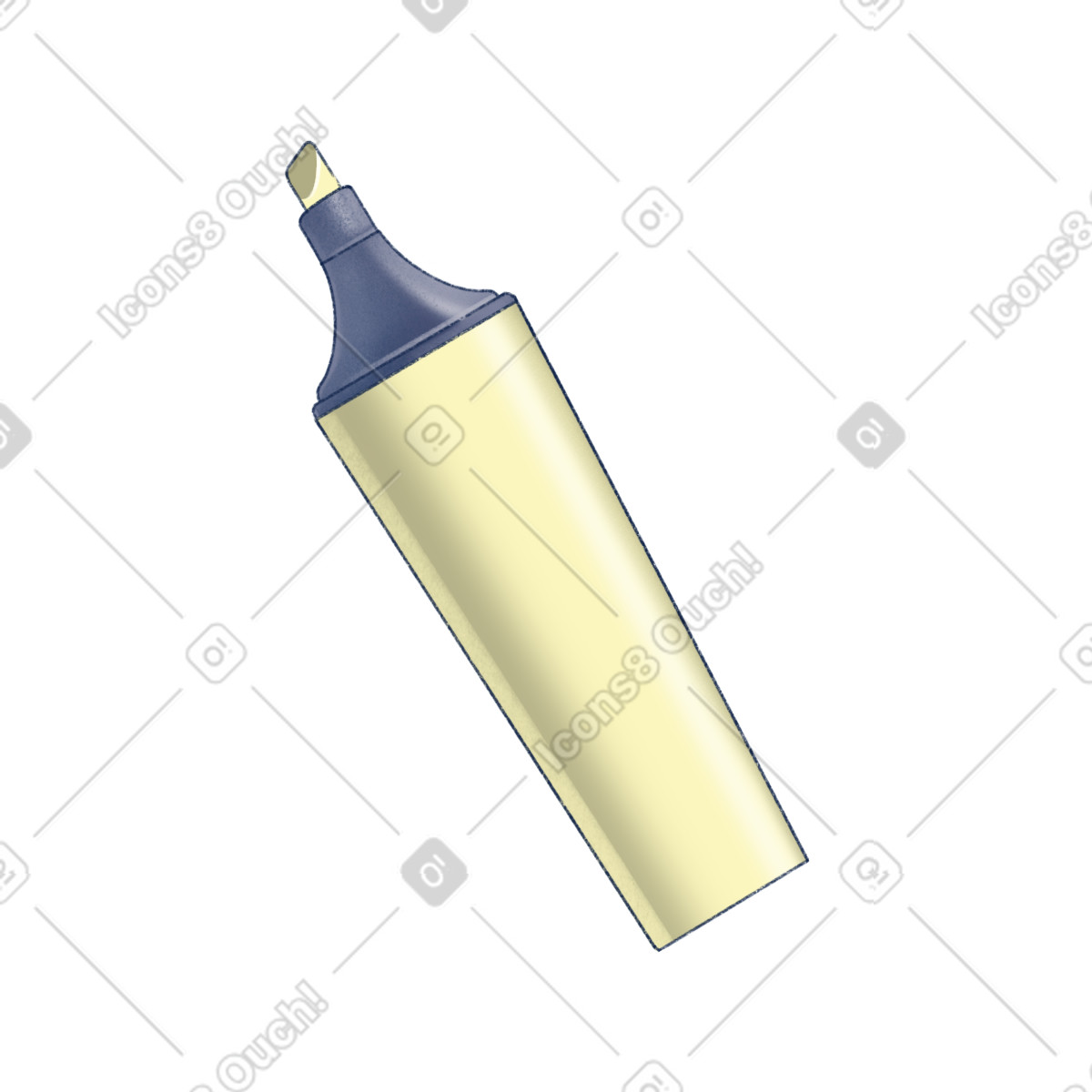 Indicatore di testo giallo illustrazione in stile Haze scarica in PNG, SVG