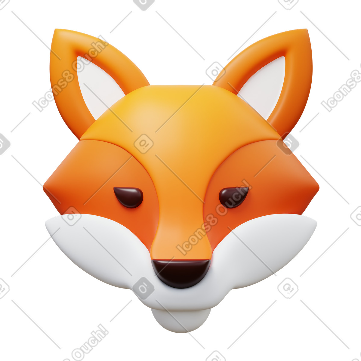 3D Fluency 스타일의 Fox 일러스트레이션 PNG, SVG 다운로드