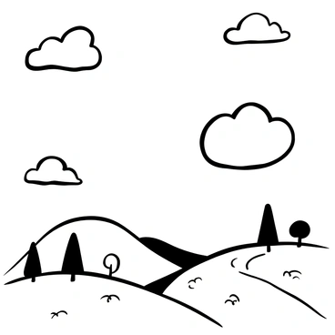 A dreamy scene with clouds shaped like garlic bread floating in the sky
