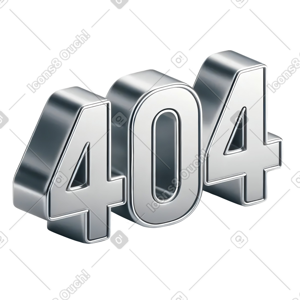 Numero d cromato illustrazione in stile Chromed scarica in PNG, SVG