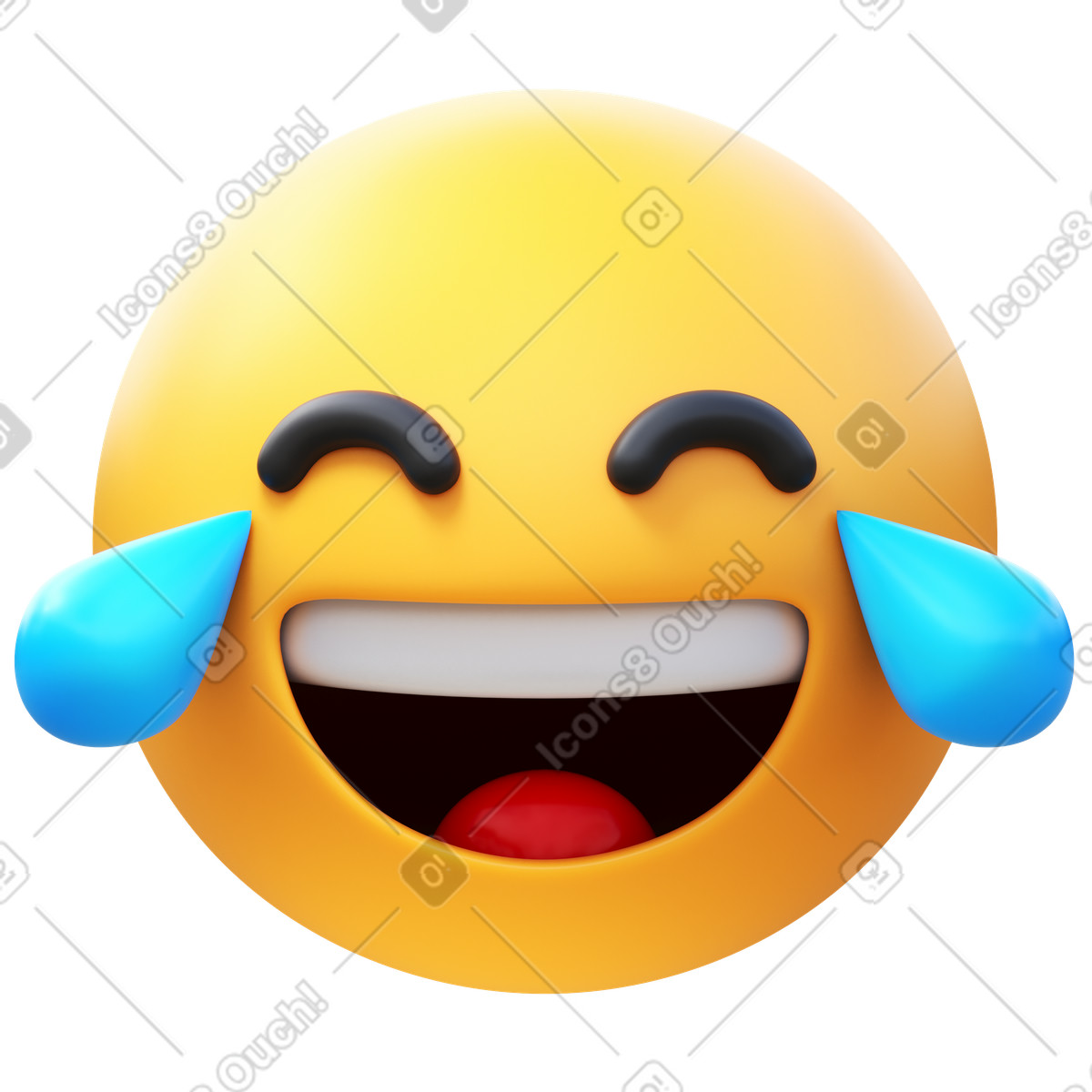 Face with tears of joy emoji illustration in PNG, SVG