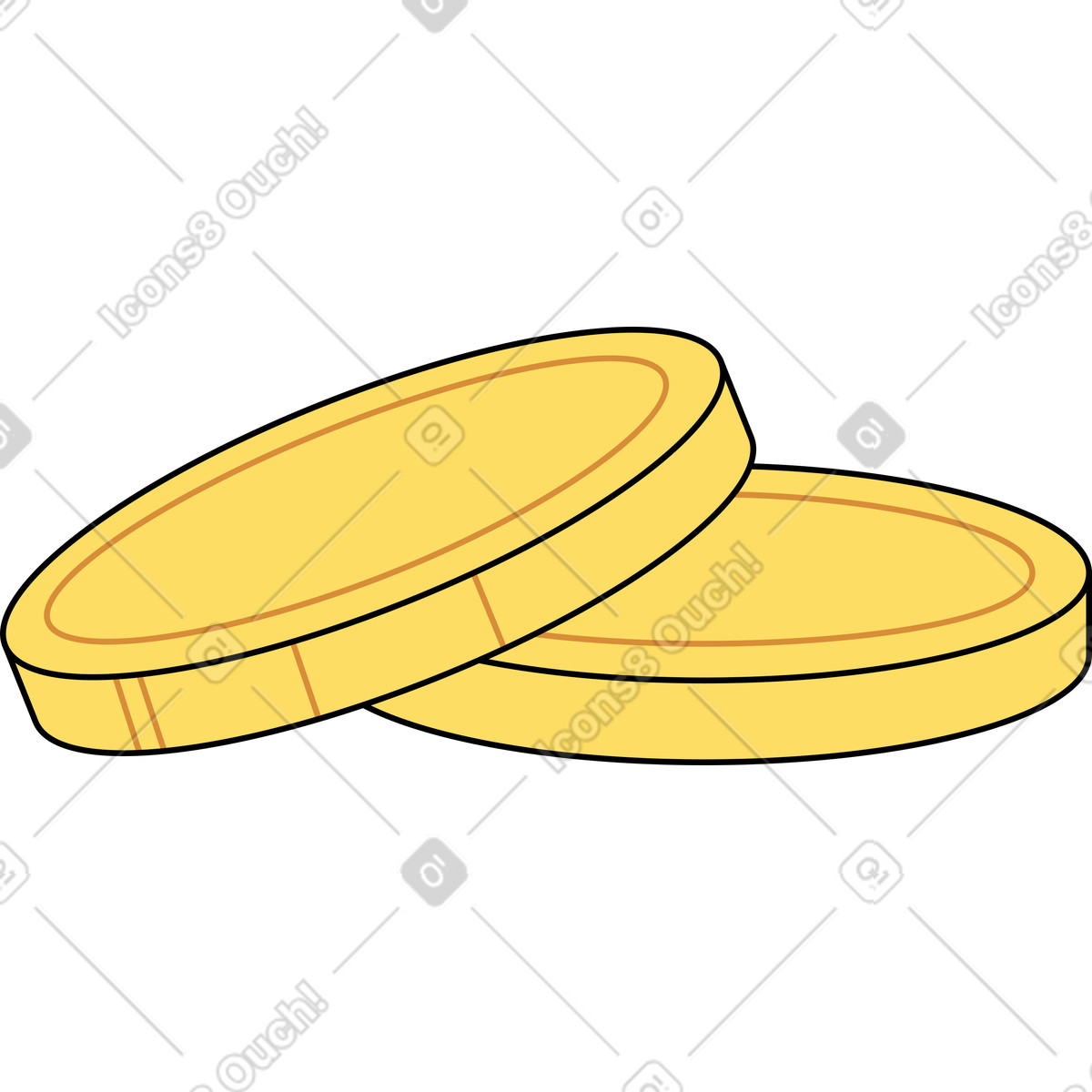 Ilustração de Moedas em no estilo Kindy para baixar em PNG, SVG