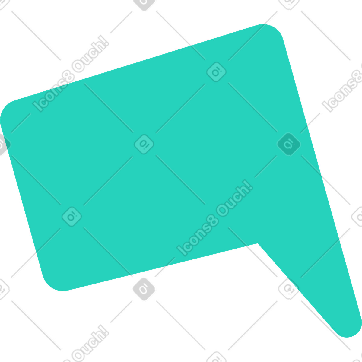 Sprechblase grün-Illustration im Rocky-Stil als Download in PNG, SVG