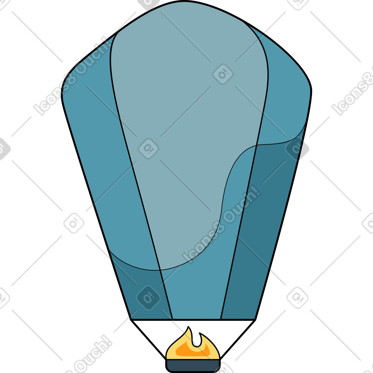 Sky lantern illustration in Surr style download in PNG, SVG