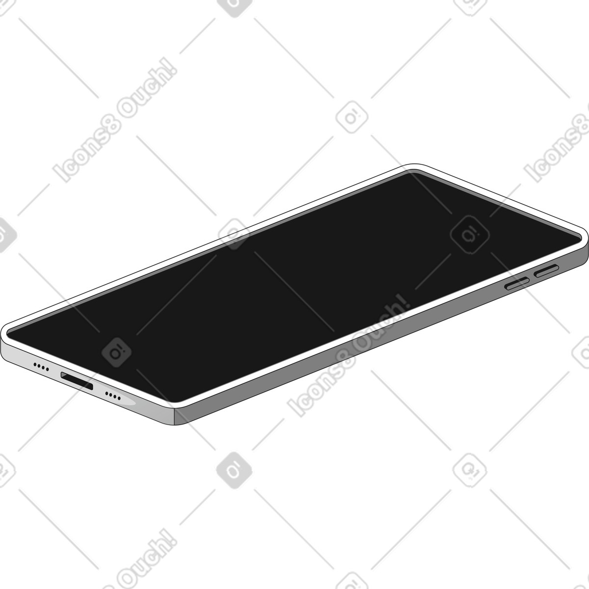 Futuristic 스타일의 Mobile 일러스트레이션 PNG, SVG 다운로드