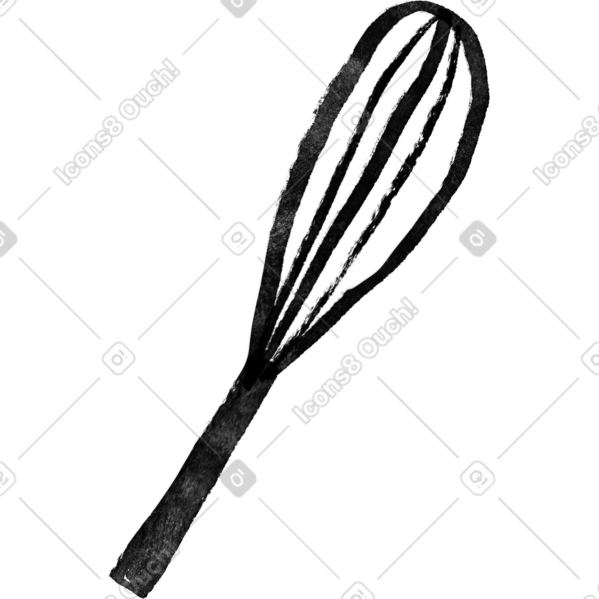 Black whisk-Illustration im Inky-Stil als Download in PNG, SVG