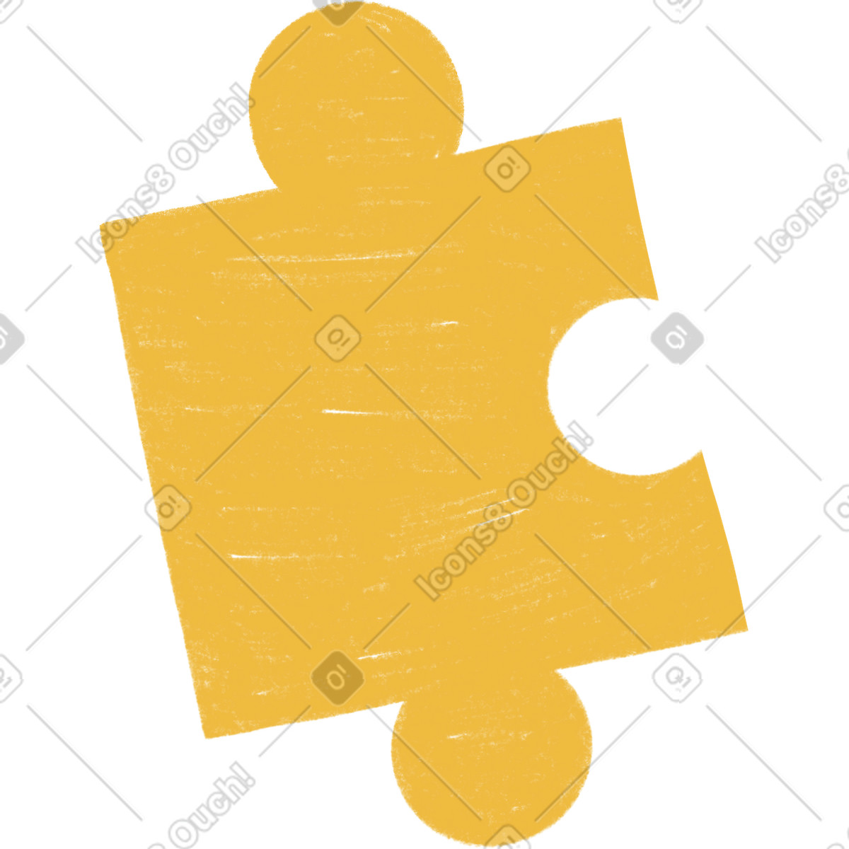 Yellow puzzle illustrazione in stile Tutti scarica in PNG, SVG