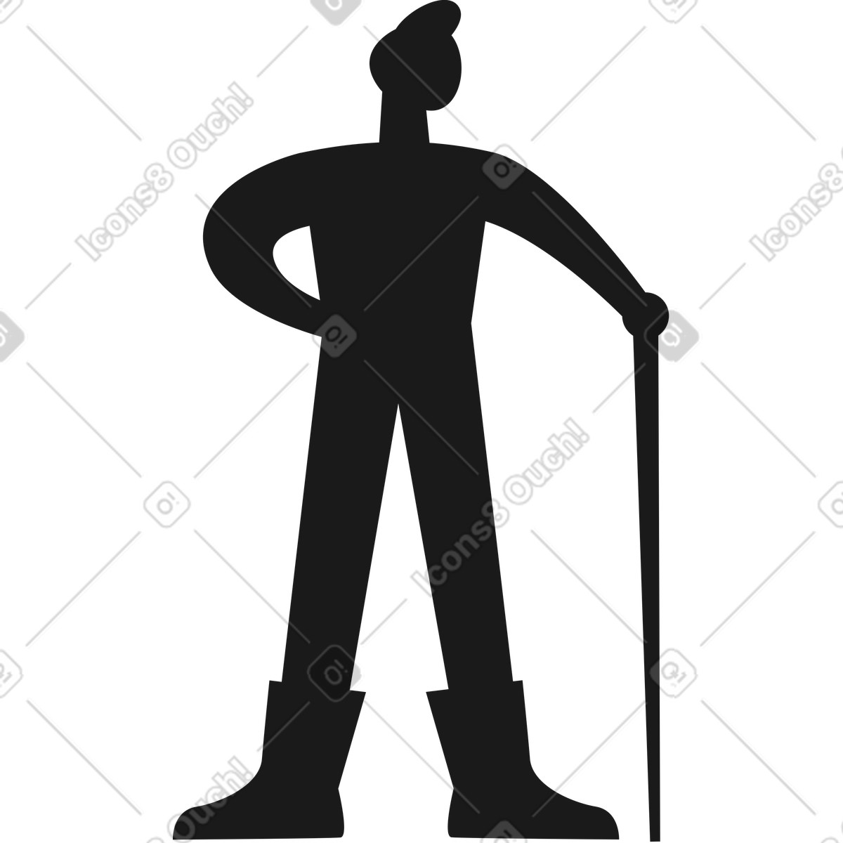 Menschliche silhouette-Illustration im Taxi-Stil als Download in PNG, SVG