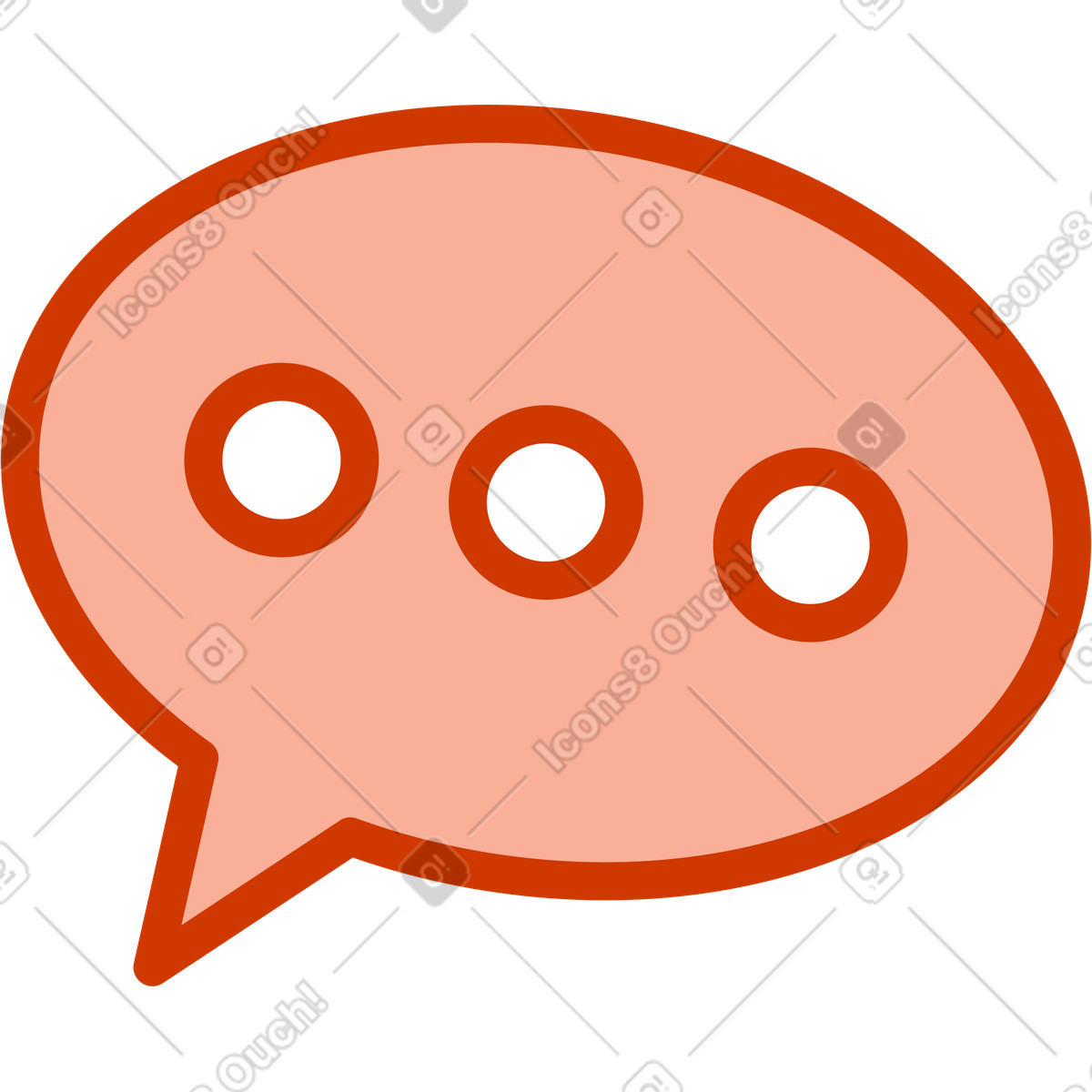 Natty スタイルの ふきだし のイラストをPNG、SVG形式でダウンロード