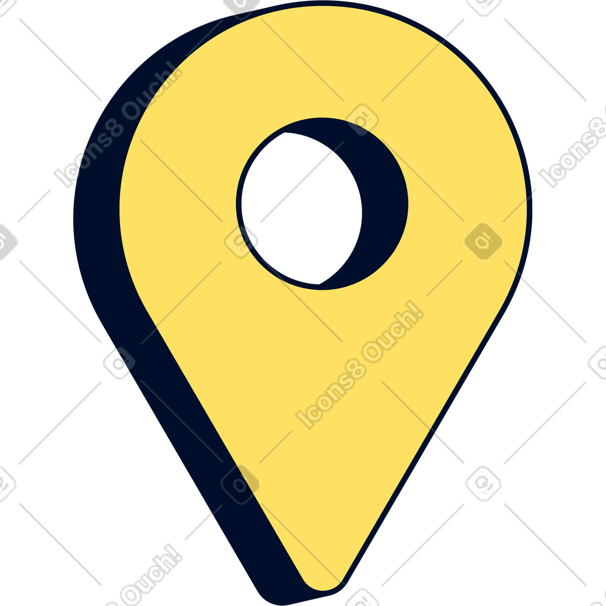 Illustration Marqueur de carte dans le style Teal à télécharger aux formats PNG, SVG