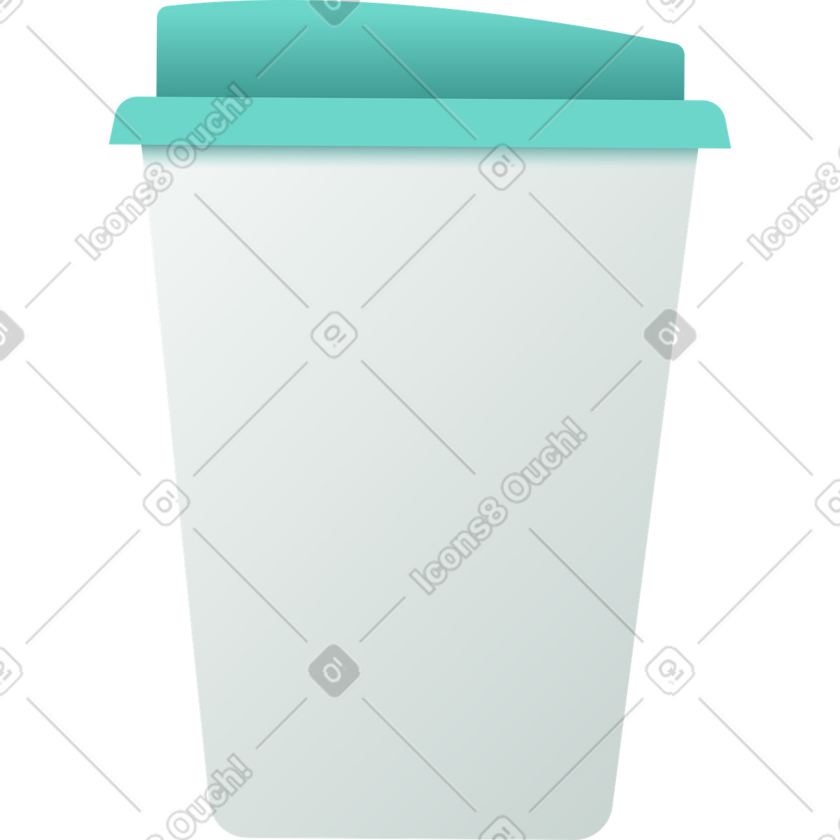 下载 Office 风格的 带盖杯子 插画，支持 PNG、SVG 格式