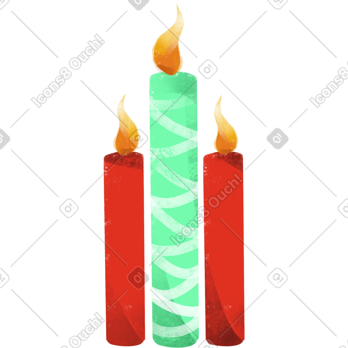 Christmas candles-Illustration im Fabulous-Stil als Download in PNG, SVG