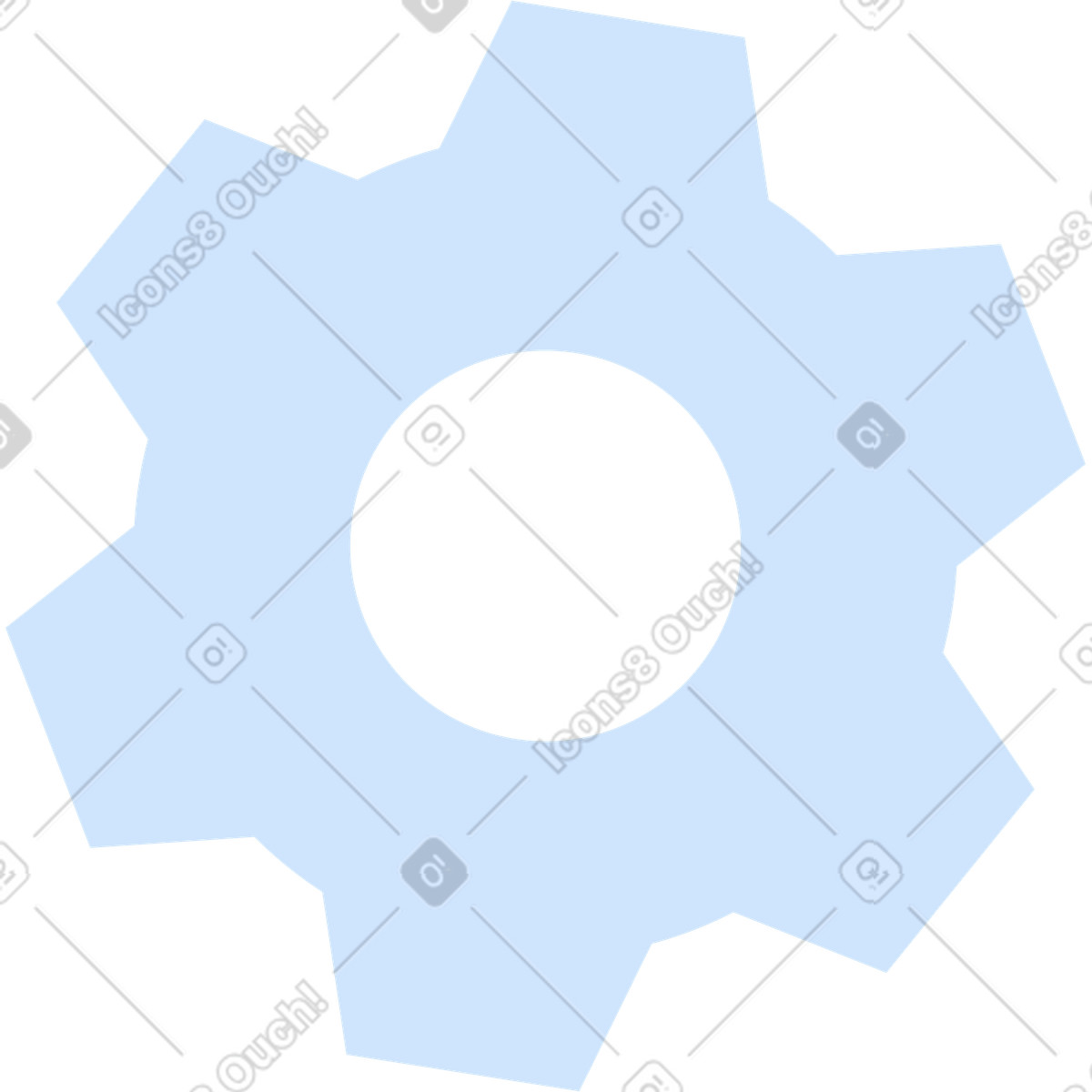 Ingranaggio illustrazione in stile Tiny scarica in PNG, SVG