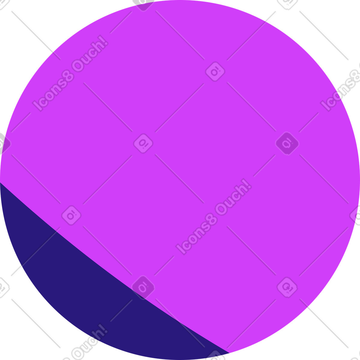 Circle intersect effect illustration in Basic style download in PNG, SVG