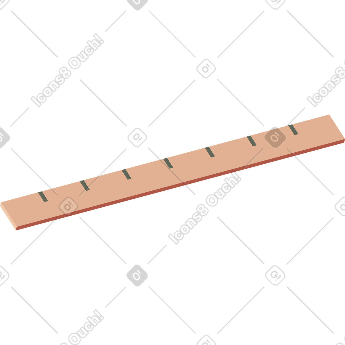 Colorful cartoon ruler illustration clipart used in educational graphics